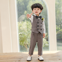 Boys suit of three pieces of British wind children host show clothes boys age banquet boy dress