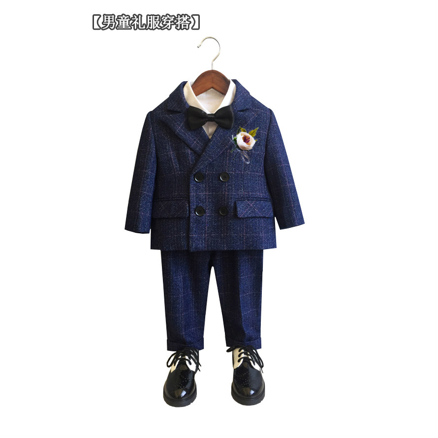 Boy's suit suit Spring and autumn children spend three sets of handsome qi Yinglun Children's Western suit male baby's birthday