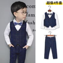 Boys suit suit suit autumn new flower girl dress baby childrens casual suit three-piece handsome foreign