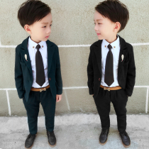 Autumn and winter new childrens suit Boy small suit suit suit boy flower girl dress baby 5 three-piece 3 years old