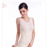 Áo cotton không tay ôm sát cơ thể áo corset bụng giảm eo bụng quần áo vest sau sinh phần mỏng quần xì áo vú