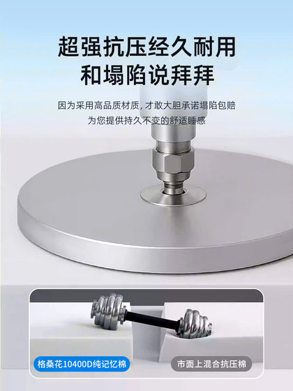 Latex Memory Foam Mattress Pad for Home Bedroom, Thickened Sponge Pad, Tatami Mattress, 1.5m for Rental Use