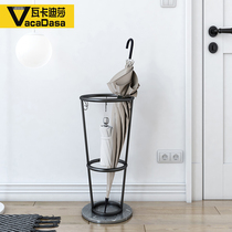 Simple light luxury postmodern Nordic creative marble metal umbrella shelf Hotel lobby umbrella storage rack