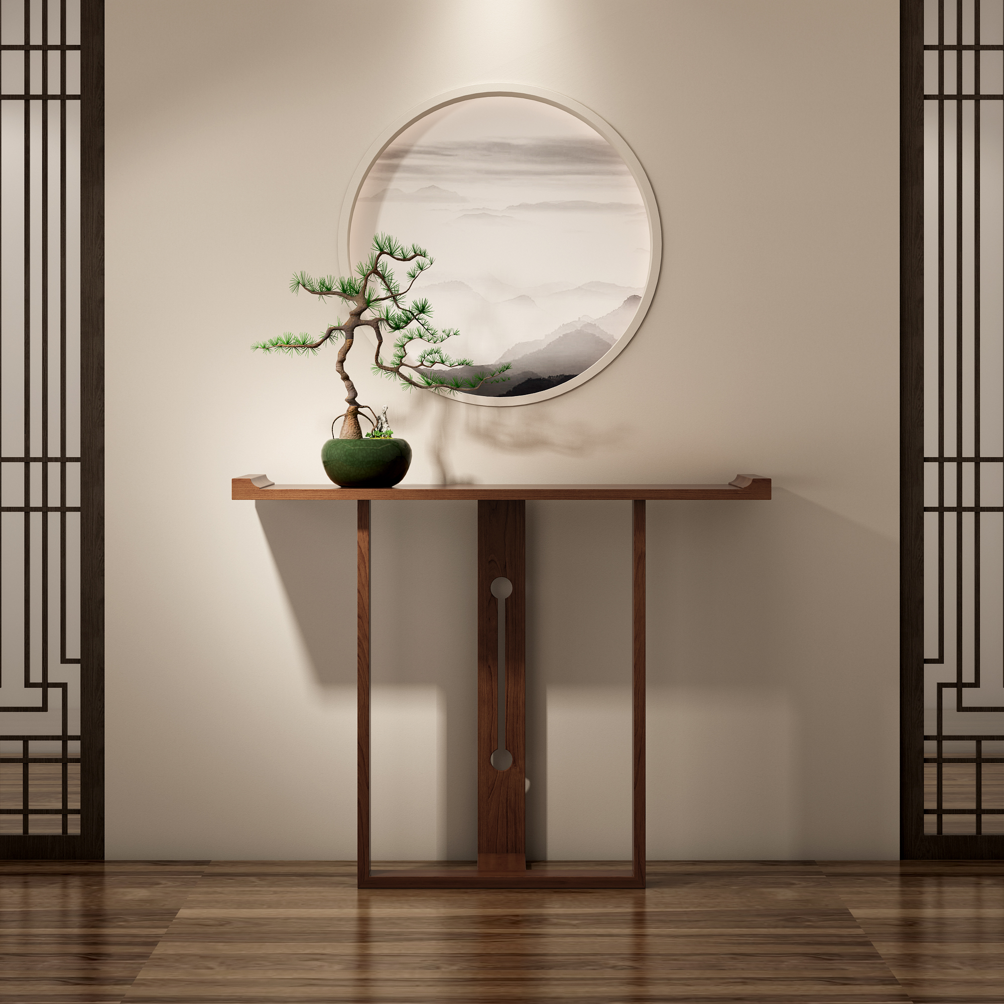 Купить Туалетный столик Новая китайская консоль стол вход шкаф ...