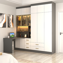 Light Extravagant Corner Bookcase Computer Desk Wardrobe Combination Children Modern Desk Bookshelves Integrated custom glass lockers