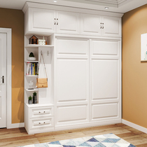 Simple two wardrobe bedroom transfer wardrobe wardrobe O-style push-pull door wardrobe room with customized large locker