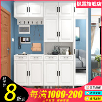 Simple and modern entrance shoe cabinet Foyer cabinet Home coat cabinet with shoe stool Entrance cabinet European storage customization