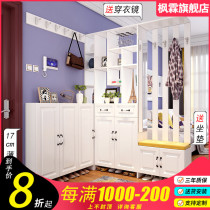 Custom ultra-thin shoe cabinet 17cm door space-saving entrance shoe cabinet foyer cabinet Coat cabinet screen corner partition cabinet