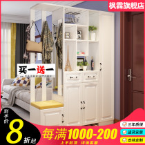 European-style shoe cabinet Simple foyer cabinet Door coat cabinet Screen positive and negative dual-use partition cabinet Living room entrance cabinet