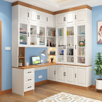 Brief Corner Desk Combination Bookcase Desktop Desk Home Study Desk Corner Desk Bookshelf Writing Desk
