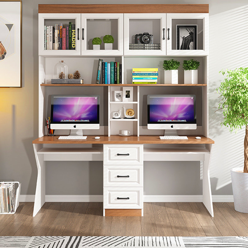 Bookcase desk book one bookshelf combination simple double computer desk desk study desk home desk