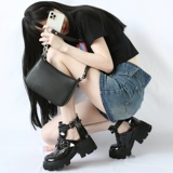 JuicePark Pufpy Cake Juvenile Boots 2022 Лето новая полая ярко -лапша высокая каблука.