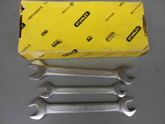 Inventory old goods STANLEY Stanley old imperial wrench chrome vanadium steel double-headed wrench socket wrench