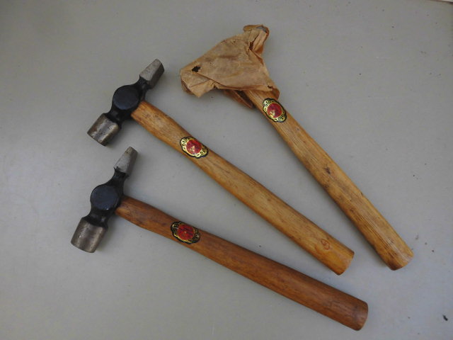 80s Old stock diamond plate white iron riveting hammer head flat tail pliers work hammer Alien hammer gold work forged to beat old hammer-Taobao