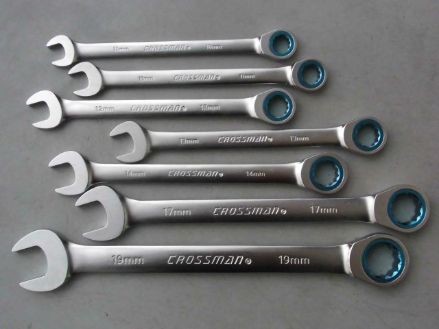 Original Imported Crossman American Cross Ratchet Wrench 7-Piece Set Dual-Purpose Wrench Dai Mei Wrench 91-092