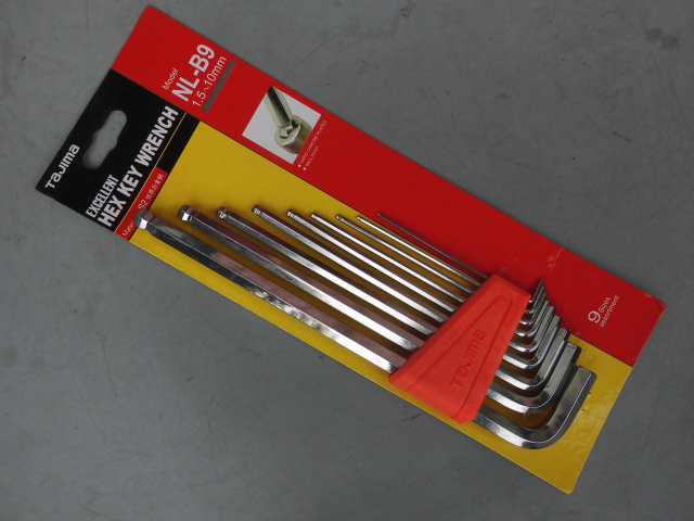 Inventory of Old Yakoshima Hexagon Wrench header with long metric 7 piece of S2 Alloy Steel Wrench