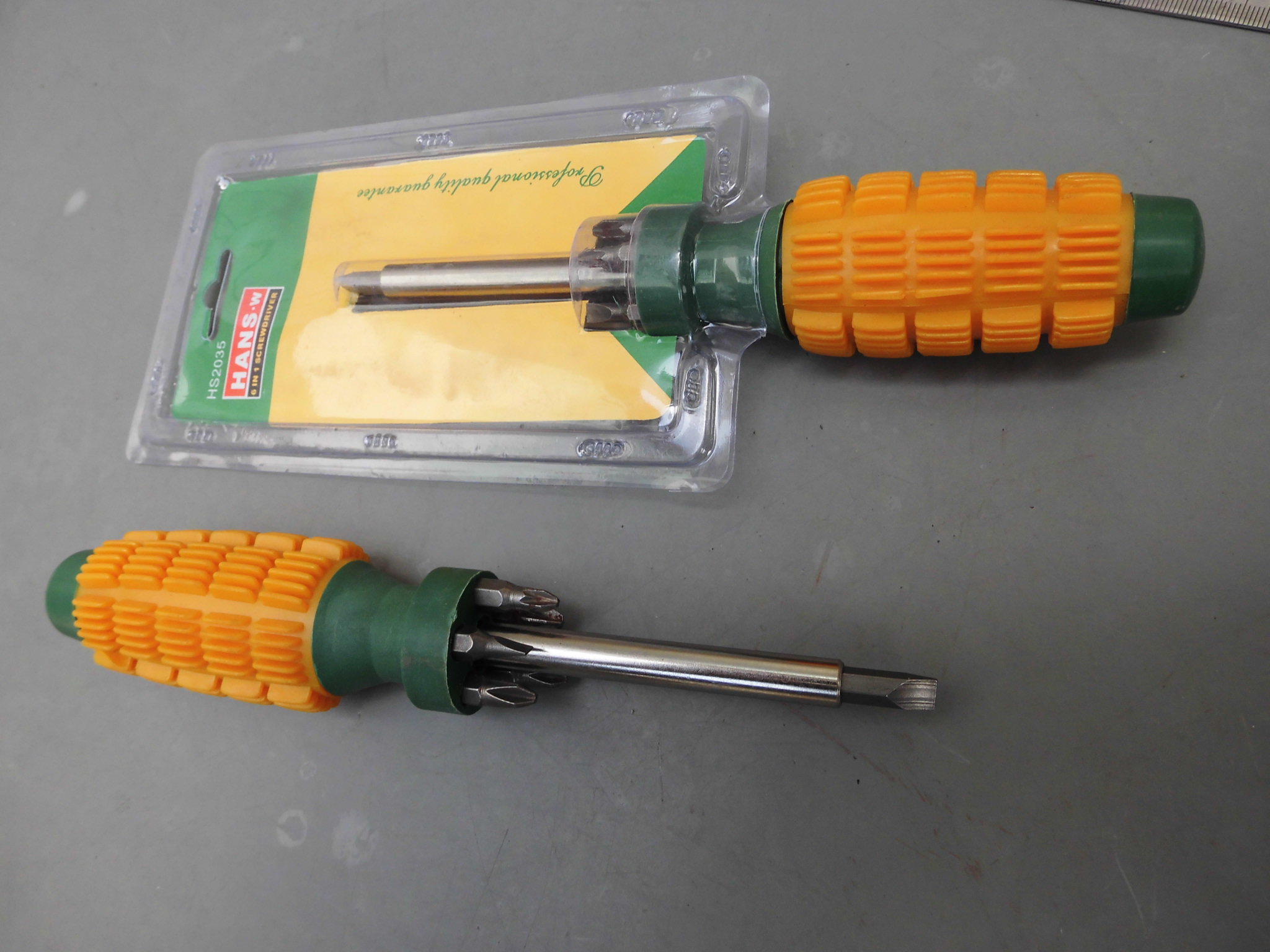 New library stock Taiwan Hans tool HS2035 swap head batch six all-in-one screw opener Multipurpose screw driver screwdriver