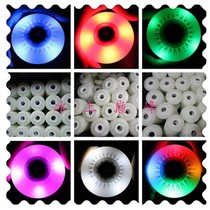 Factory direct sales college special batch skates white aurora PU flash LED luminous flat flower roller skating in-line