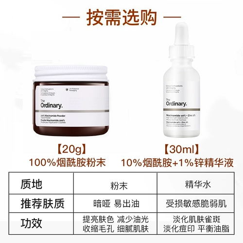 the ordinary Порошок ниацинамида, осветляющая пудра, эссенция для лица, сужает поры