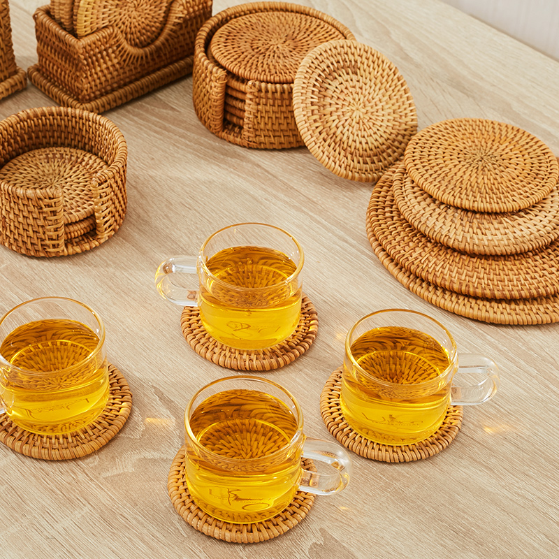 Senseyo table mat knitting is the cane top service up the cup pad insulation pad to use teapot eat mat tea tray MATS