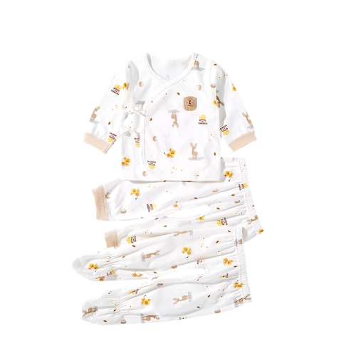 童泰 Детский комплект для новорожденных подходит для мужчин и женщин для девочек, демисезонное нижнее белье, пижама, 3 предмета, 0-2 мес.