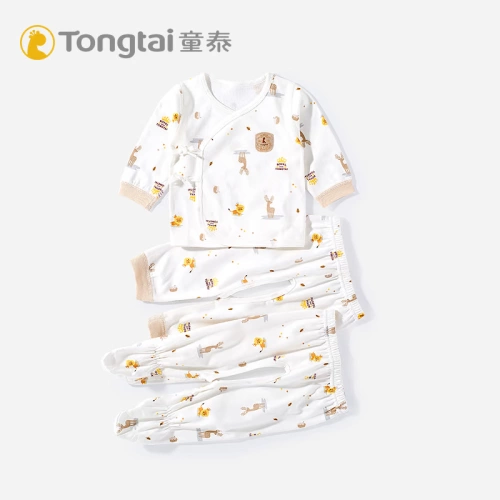 童泰 Детский комплект для новорожденных подходит для мужчин и женщин для девочек, демисезонное нижнее белье, пижама, 3 предмета, 0-2 мес.