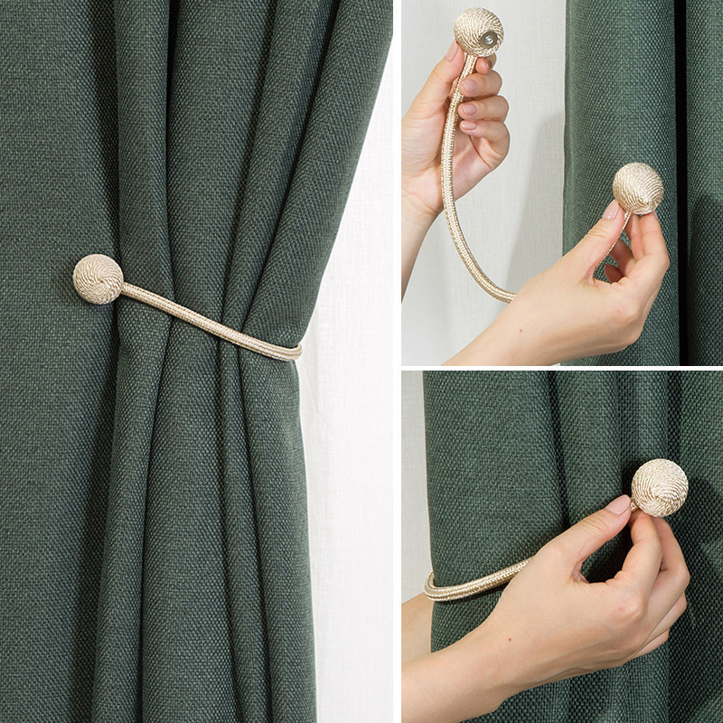 Nordic Wind Tying CURTAIN HOOK ACCESSORIES CLASP CLAMPS STRAP BUTTONS MAGNET PAIR A PAIR OF LIGHT AND LUXURIOUS ZSTRAPS-TAOBAO