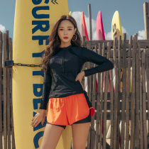 Swimsuit female summer conservative student 2021 new belly cover thin fashion split sports 2020 hot spring boxer swimsuit