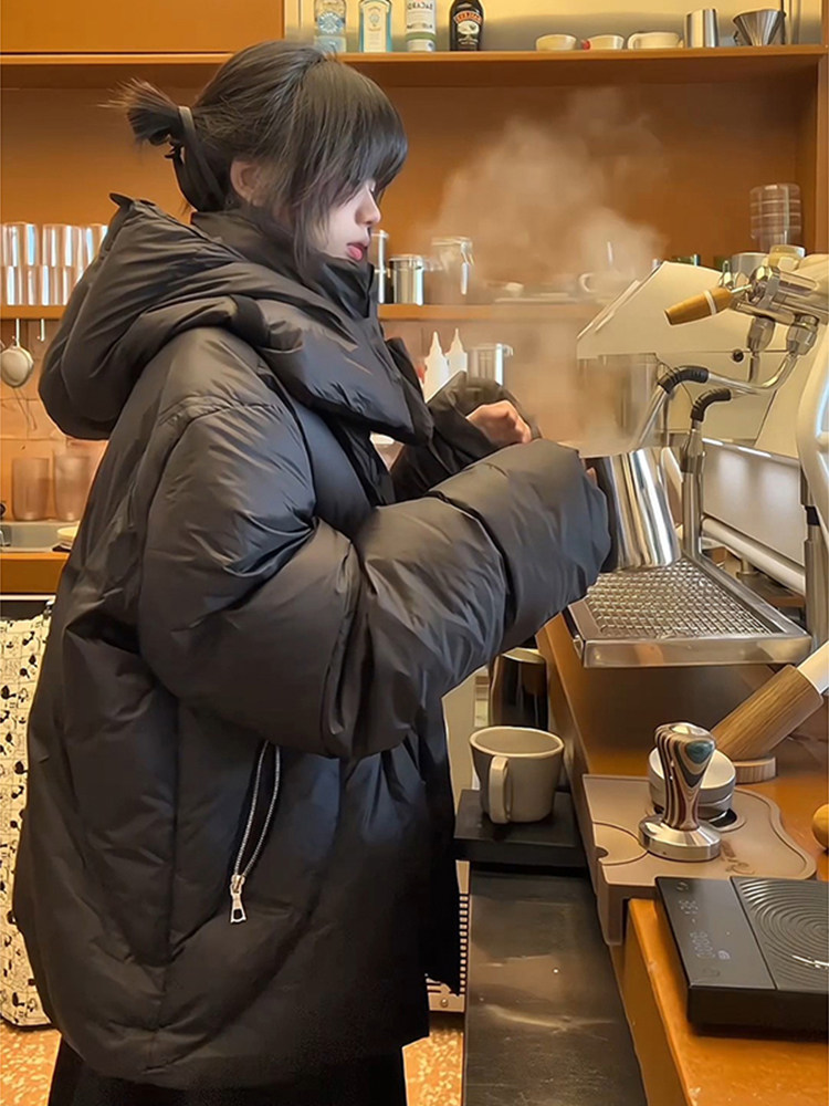 Cleanfit Lightweight down Cotton Jacket for Men, Winter Detachable Hood Deconstructed Coat, Thickened Short Puffer Jacket