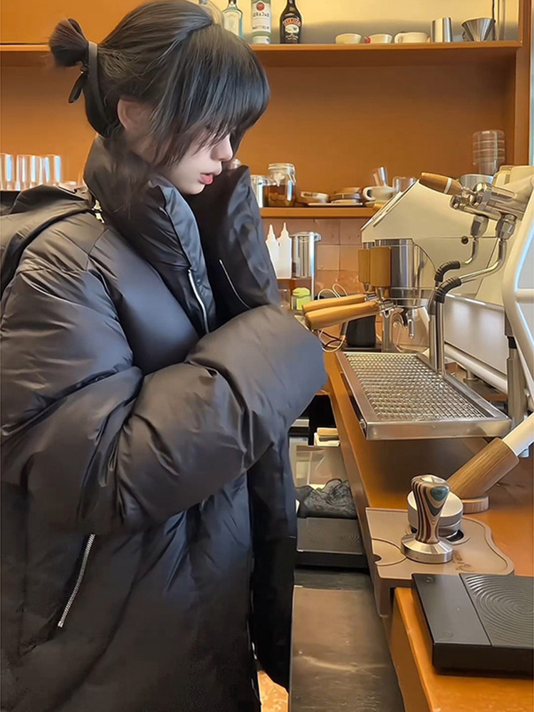 Cleanfit Lightweight down Cotton Jacket for Men, Winter Detachable Hood Deconstructed Coat, Thickened Short Puffer Jacket