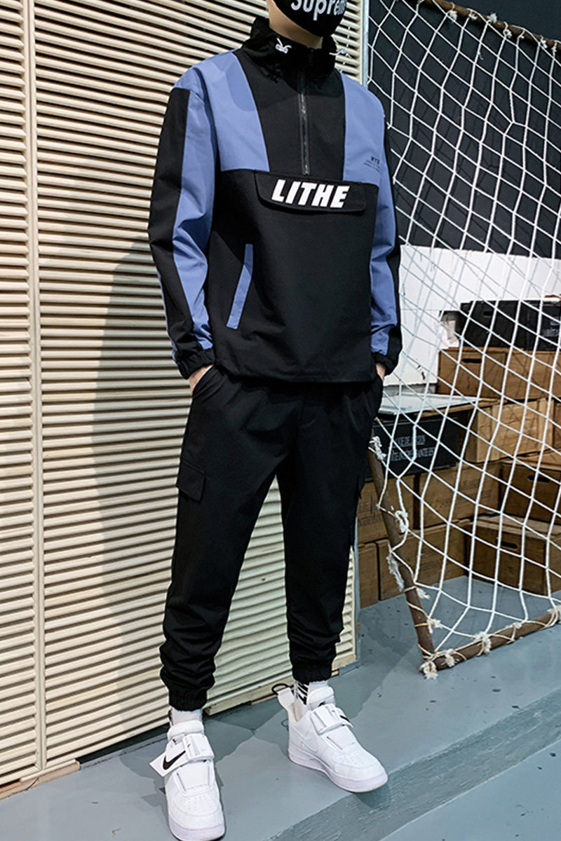 2019 net red autumn frock suit male trend hip-hop sports clothes Men's wear with a set of handsome two-piece sets