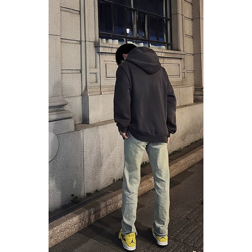 Приталенные черные демисезонные джинсы, флисовые штаны, в американском стиле