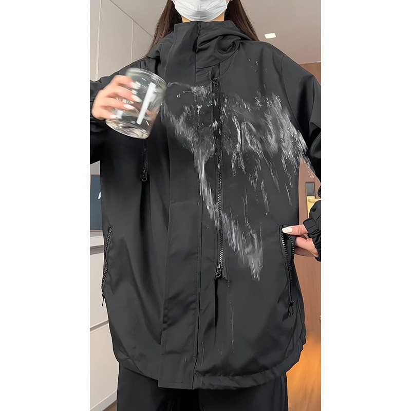 Black Warrior Soft Shell Outdoor Jacket Men's Three-In-One Workwear Jacket Windproof and Waterproof American Mountaineering Suit