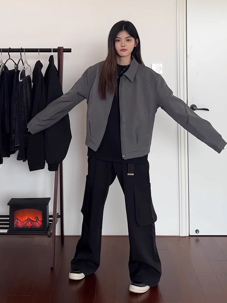 Black Warrior Functional Cargo Pants for Men, Summer Multi-Pocket Straight-Leg Work Pants, American High Street Vibe Flared Pants