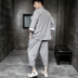 2019 Spring / Summer New Bảy-Chia tay áo bông Dòng Set nam Trung Quốc-Phong cách ăn mặc của Trung Quốc Ba mảnh Stand-up Trà Lễ ăn mặc Cardigan Man 