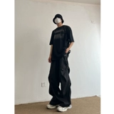 Парашютист, летние ретро штаны для отдыха, в американском стиле, оверсайз, свободный прямой крой