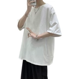 Трендовая футболка с коротким рукавом для отдыха, коллекция 2021, оверсайз, в корейском стиле, круглый воротник, короткий рукав