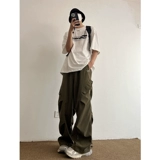 Парашютист, летние ретро штаны для отдыха, в американском стиле, оверсайз, свободный прямой крой