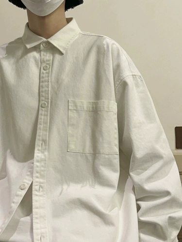 Рубашка, куртка, в американском стиле, оверсайз