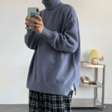 Трендовый цветной трикотажный осенний свитер для отдыха для влюбленных, оверсайз, 2020