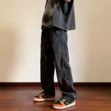 Мужские летние трендовые ретро штаны с молнией для отдыха, оверсайз, в американском стиле, свободный прямой крой