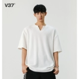 V37 Летняя свежая футболка с коротким рукавом, комплект для отдыха, изысканный стиль, оверсайз