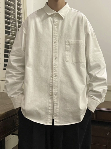 Рубашка, куртка, в американском стиле, оверсайз