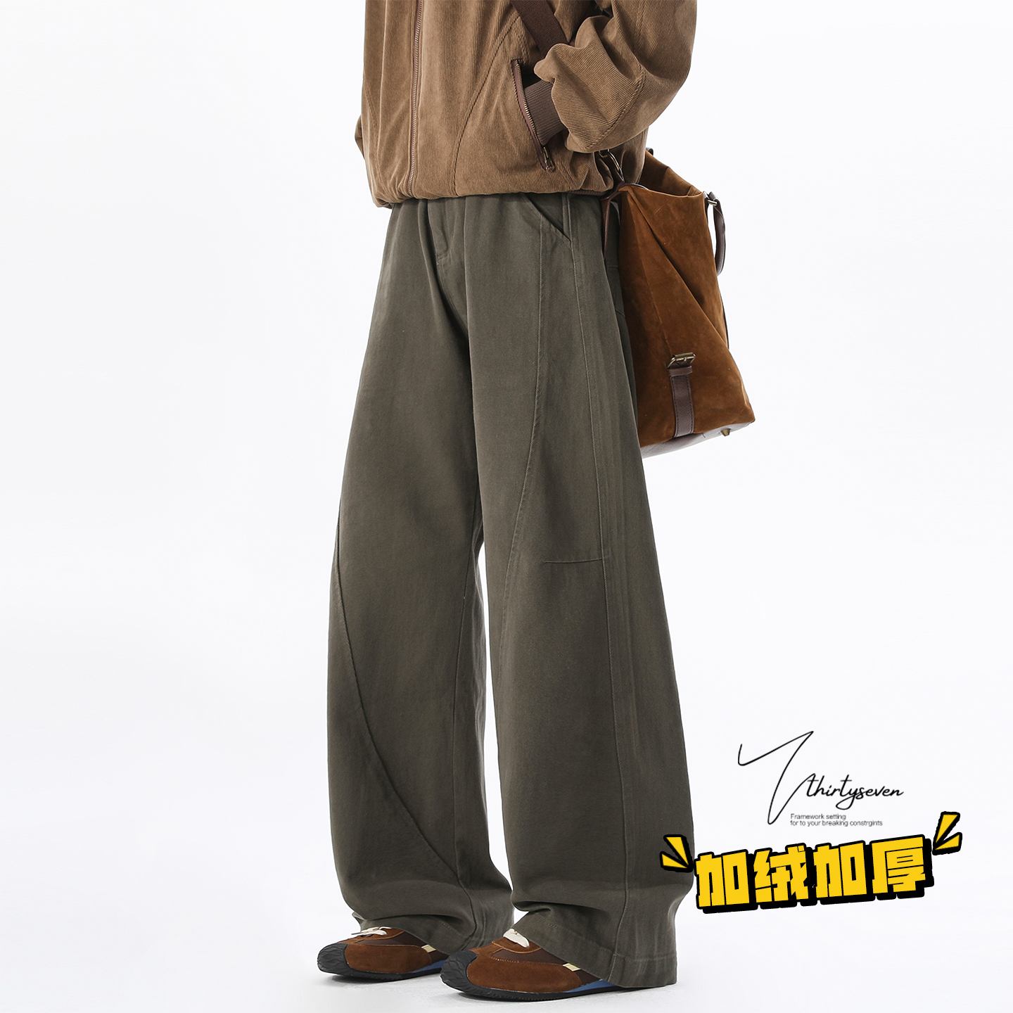 American style deconstructed tailoring scimitar overalls for men