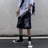 Шорты, трендовые штаны в стиле хип-хоп, оверсайз, в корейском стиле, свободный прямой крой