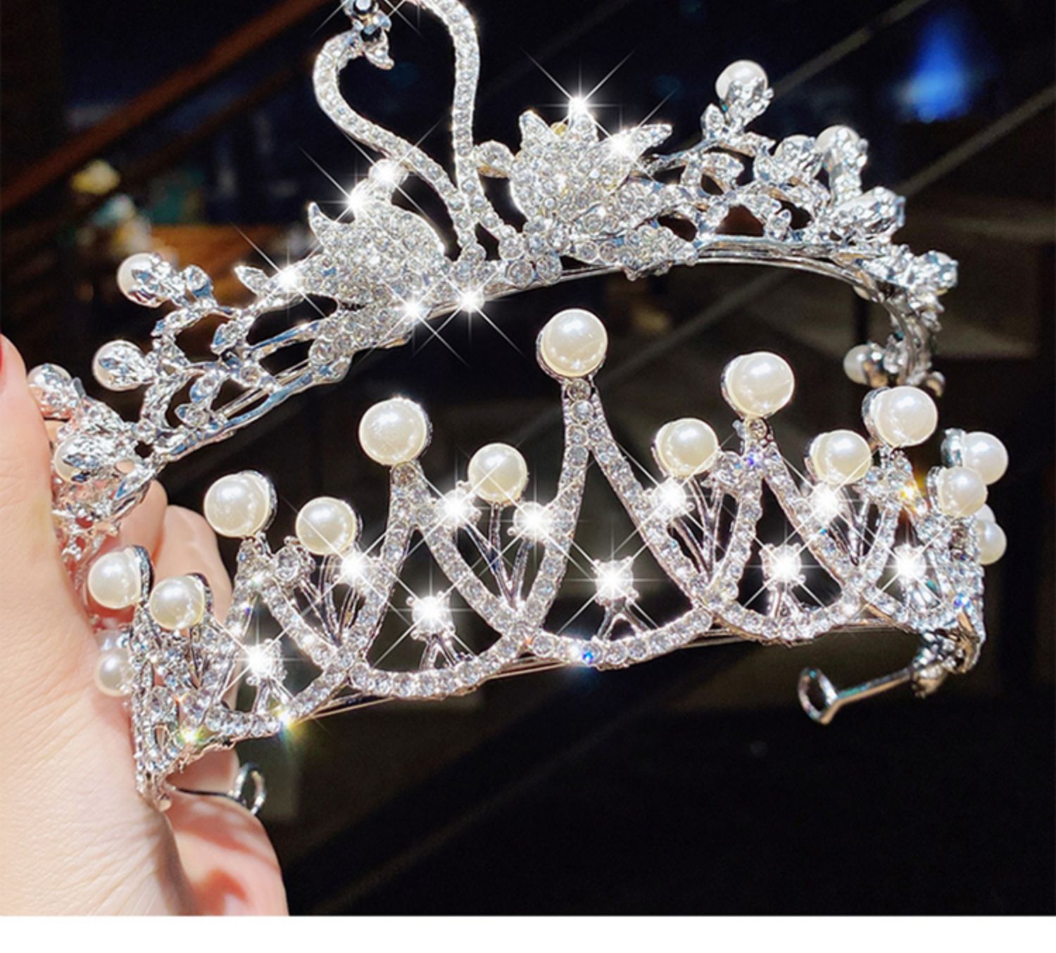 Tocado De Corona De Princesa Niños Niñas Bebé Diadema De Cristal De Corona Grande display picture 4