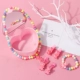 Bộ đồ trang sức 14 món cho trẻ em vòng cổ đeo tai clip vòng đầu cô gái công chúa bé trăm phụ kiện phù hợp - Nhẫn