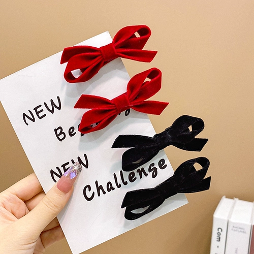 Черные высококлассные детские шпильки для волос с бантиком, аксессуар для волос, заколка для волос, популярно в интернете, 2022