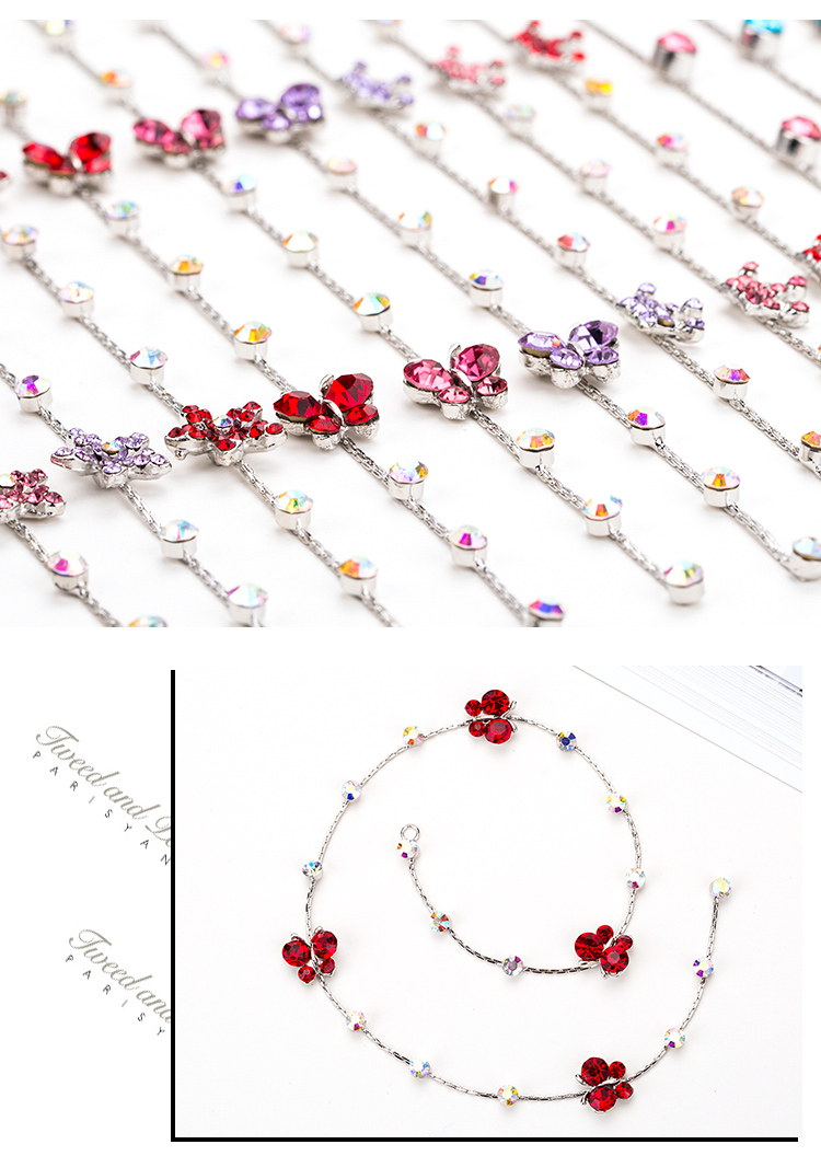Hàn Quốc trẻ em bện chuỗi bé gái hợp kim rhinestone đĩa tóc chuỗi phụ kiện tóc cô gái nhỏ công chúa chuỗi trang sức trâm cài tóc