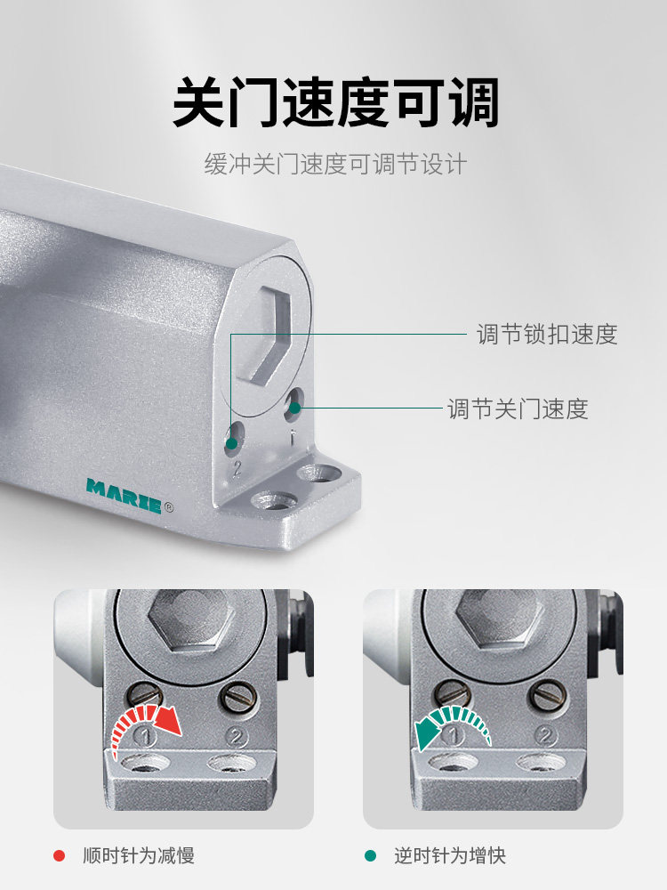 Door Closer Buffer for Home Use, Hydraulic Automatic Door Closing Device, Fire Door Push-Pull Door Damper, Closing Gadget